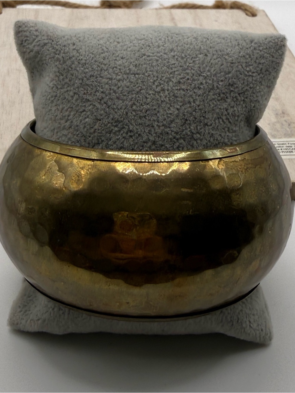 Hammered Brass Bangle Bracelet